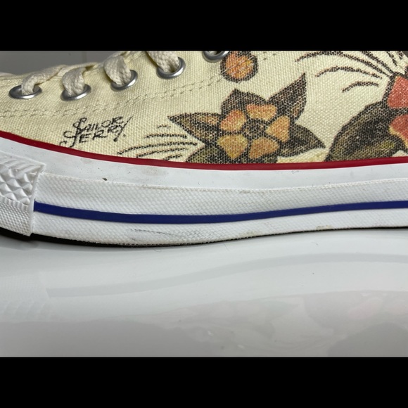 Converse Chuck Taylor Sailor Jerry Men's Sz 9 Women's Sz 11 Tattoo Print - Picture 8 of 12